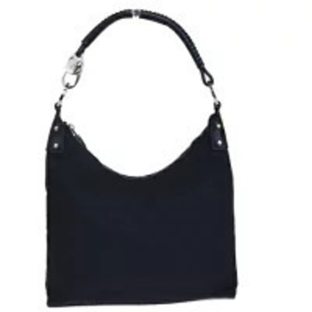 Gucci Shoulder Bag GG Black Canvas Leather